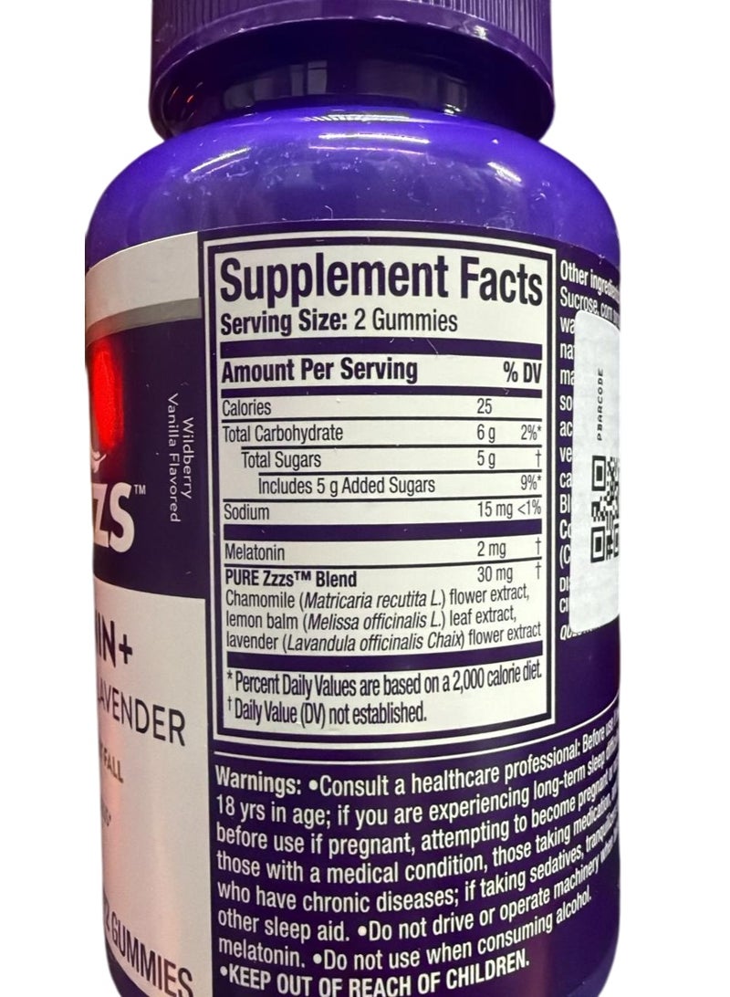 Vicks Melatonin Gummies, Sleep Aid, Melatonin 2mg, with Chamomile & Lavender 72 Count - Image 2